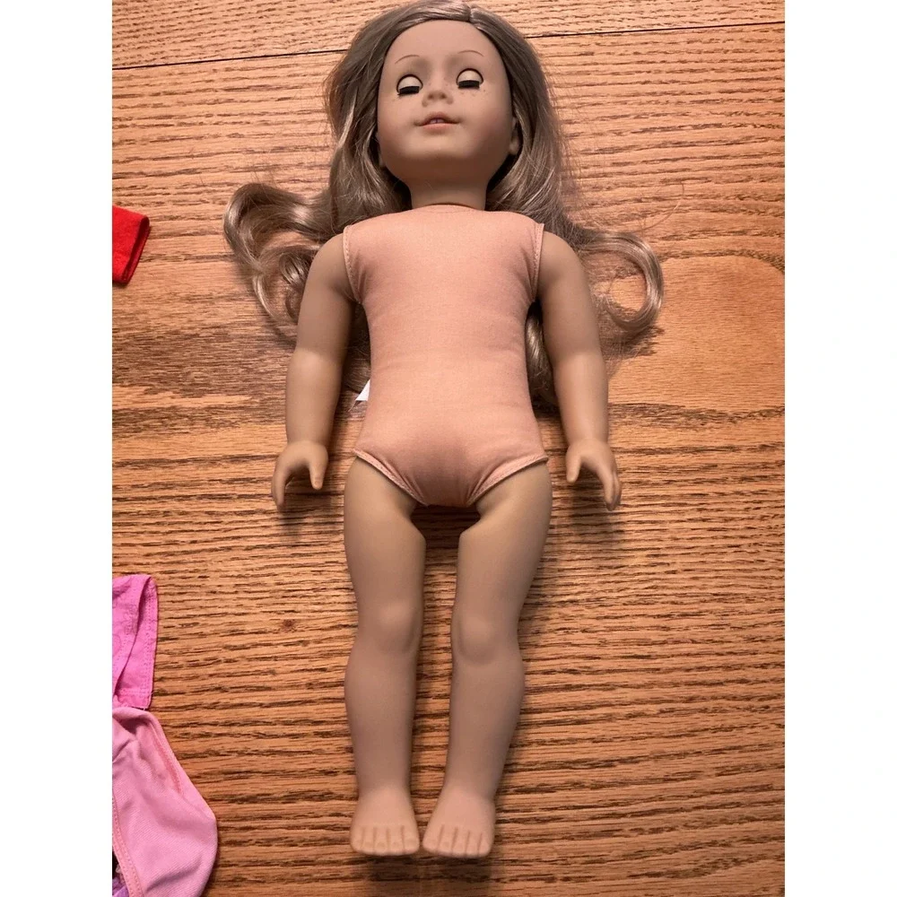 American Girl Truly Me Doll 24 Blonde Hair Christmas PJ lilac meet dress